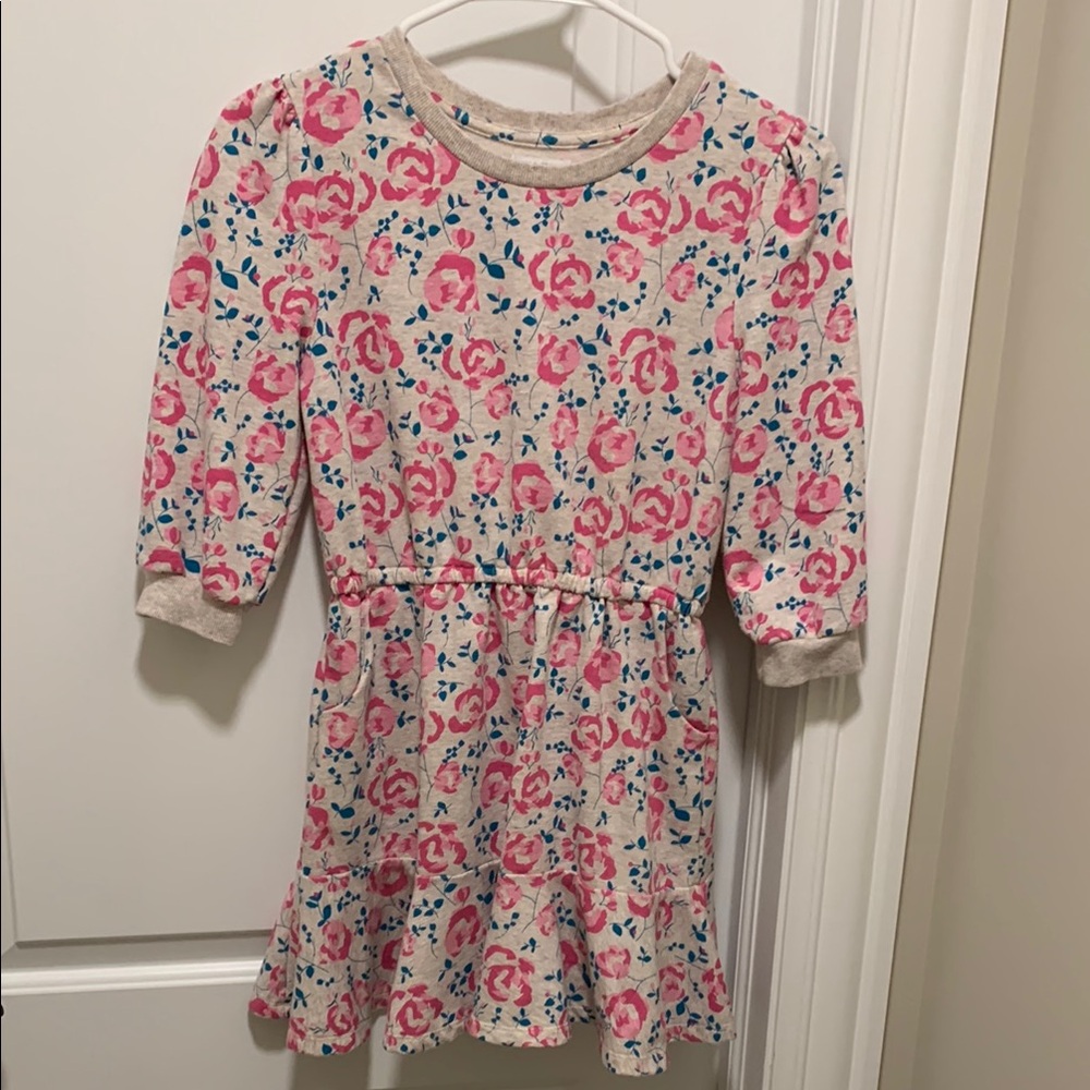 Falls Creek Floral Pink and Beige Dress